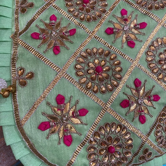 Embroidered and Embellished Drawstring Pouch - Picture 2 of 5